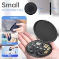 Multi-Functional Compact Cable Card, Portable Storage Box with USB A/Type C/Micro USB/Light USB Adapter Kit, PD 60W Charging and Data Transfer Cable Kit, Sim Card Tray Eject Tool and Slots - Black. 