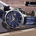 Star King （STARKING） Men's Watch Simple Blue Automatic Mechanical Watch Waterproof Men's Watch. 