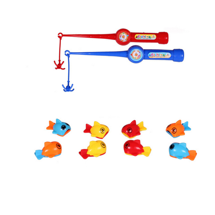 YueYangSport Baby Bath Time Fun Floating Fish Mini Fishing Set Bathtub Baby Bath Toys with Fishing Rods