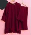 CASUAL STRIP DESIGN 2PIECE DRESS stitched clothes for girls. 
