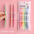 Double Headed Korean Highlighters and Markers | 6 Pieces, Double-sided ,Multicolor, Light color marker & Highlighter | Buy2Enjoy. 