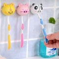 Cute Toothbrush Holder Cartoon Animal Head Toothbrush Hanger Stand Cup Mount Suction Bathroom Decor Toothbrush tandenborstel#10. 