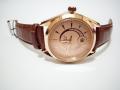 New Gold Look Brown Leather Stap watch With Date. 