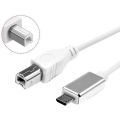 USB Type B Midi Cable To Type C Connector, Adapter Cable, Piano Audio Cable. 
