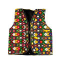 Womens Black & Multicolored Traditional Embroidered Sindhi Cultural Waist Coat Koti for Ladies Womens Embroidered Gilet ZENZ Handicrafts. 