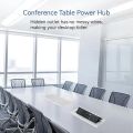 Technology Box, Conference Table Connectivity Hydraulic Pop Up Box Power Center with Wires. 