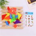 6 Set - 42 Pcs - Early Learning Educational Plastic Puzzle Tiles Geometric Pattern Shapes Jigsaw Puzzle Game Block Toy for Kids Boys girls Children  Brain Teaser Intelligent Montessori Colorful Tangram Puzzles Blocks Shapes Mini Toys. 