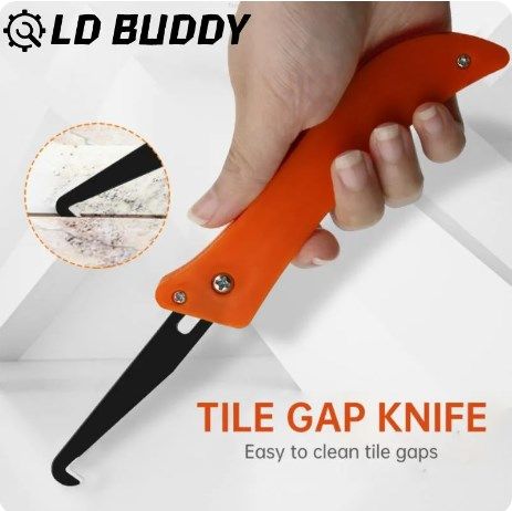 Tile Gap Knife and 5Refills Set Professional Tile Gap Repair Tool Hook Knife Old Mortar Cleaning Dust Removal Steel Construction Cleaning Tools
