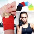 【KuaKe Mall】Effen Polsband Met Ritsvak Sport Yoga Running Armband Ademend Gym Polssteun Fietsen. 