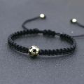 Charm Bracelet For Boy Girl Copper Gold Color Football Ball Braiding Adjustable Bracelet Couples Friendship Bracelet Men Jewelry. 