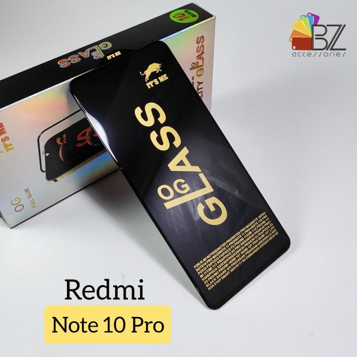 Redmi Note 10 Pro (6.67 inch) - Oleophobic coated OG Gorilla Glass - Most Premium Quality - Full Coverage Tempered Glass - Extra Smooth touch - With Cleaning Wipes