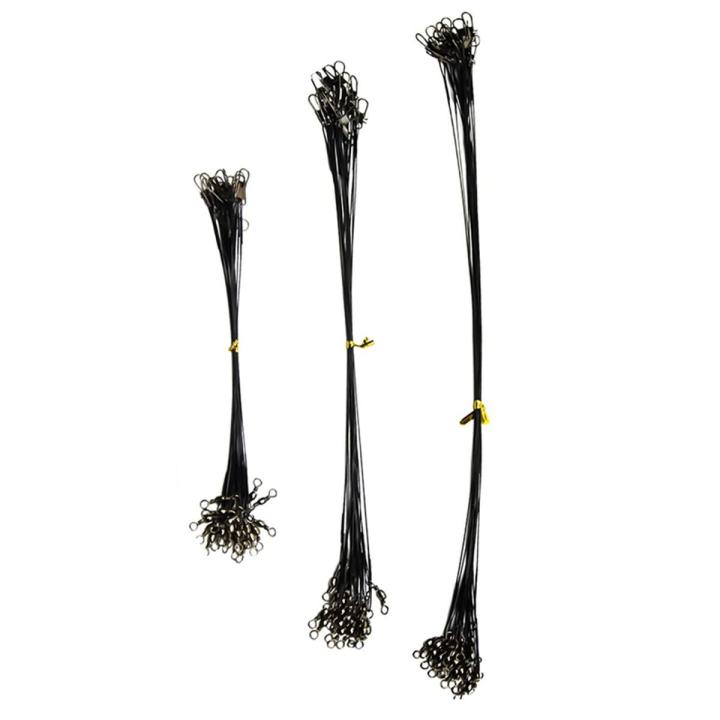 ZOROOM 72Pcs Anti-Bite Fishing Wire Trace Leaders Lure Wire Trace Pike Traces Wire 15cm 20cm 25cm Trace Leaders with Snap