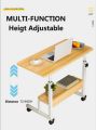 Adjustable height laptop table,study table,Home table,Writing table, with bookshelfs and metal frame. 