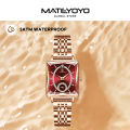 MATEYOYO Women Watch Diamond Steel Wristwatch Elegant Gifts Fashion Ladies Watch Small Clock Steel Band Quartz Wrist Watches Casual Festival Gift with Exquisite Box. 