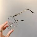 Vintage New Oval Metal Frame Glasses Women Fashion Optical Myopia Blocking Eyewear Popular Reading Anti-blue Light Eyeglasses. 