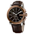 Gucci G-Chrono Brown Leather Strap  Black Dial Chronograph Quartz Watch for Gents - YA101202. 