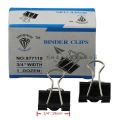 Pack of 12 - Binder Clip 3/4 inch Width 19 mm. 