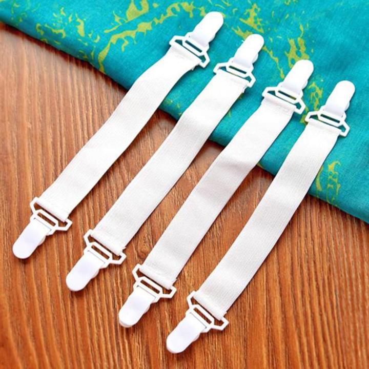 4Pcs/Set Nylon Elastic Band Bed Sheet Fix Buckle Strong Plastic Clips Holder Bed Sheets Fasteners Clip RE