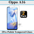 2 Pack - A16 Tempered Screen Guard For Oppo A16. 