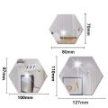 6PCS Hexagon 3D Mirror Wall Stickers Self Adhesive Decorative Acrylic Decals. 