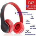 P47 P9 Wireless Bluetooth Headphones Latest 5.0 EDR with Mic Stereo Headset Supports FM Radio / TF Card / AUX Cable. 