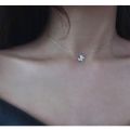 Trend Charming Dazzling Micro CZ Zircon  Butterfly Pendant Necklaces For Women Gift Choker  Silver Plated Jewelry. 