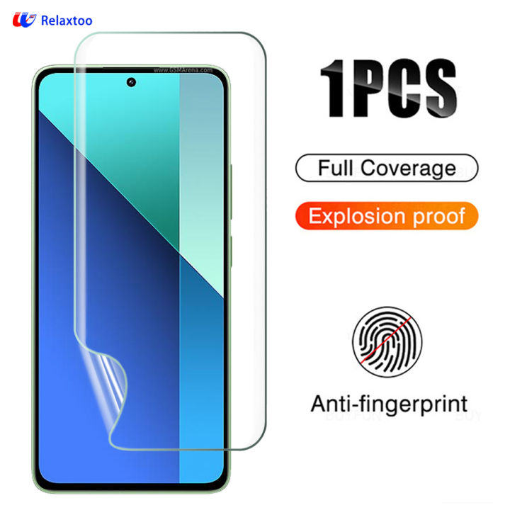 Relaxtoo For Xiaomi Redmi Note 13 4G 1Pcs Hydrogel Film Screen Protector Jelly Film For Redmi Note13 4G Full Clear Cover Soft Film Not Glass