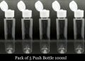 Empty Plastic Push Bottle 100ml with White Flip Top Cap / Empty Bottles for Hair Oil / Lotion Bottles Empty Push Bottles Flip Top Bottle Press. 
