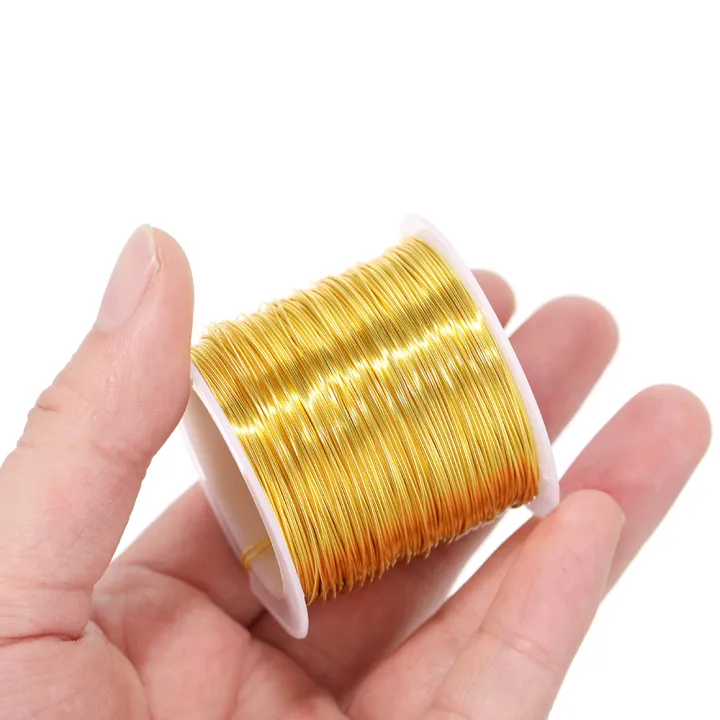 10 Yard Golden Soft Copper Wire for DIY Jewelry Making. • Perfect for Handmade Wire Jewelry Crafts. • Made of Brass Metal Wire. • Ideal for Women interested in Beads & Jewelry Making. • A must-have Jewelry Tool & Equipment.