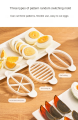 Multifunctional 3 in 1 Egg Slicer for Boiled Eggs Easy Egg Slicer Egg Cooking Tool Mold Cutter. 
