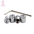 Valve Cap Anti-theft Car Tire Valve Stem Caps Set of 4 Universal Wheel Air Stems Covers with Rubber Seal for Auto Security Car Tire Valve Stems Cap. 