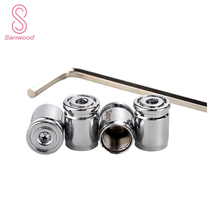 Valve Cap Anti-theft Car Tire Valve Stem Caps Set of 4 Universal Wheel Air Stems Covers with Rubber Seal for Auto Security Car Tire Valve Stems Cap
