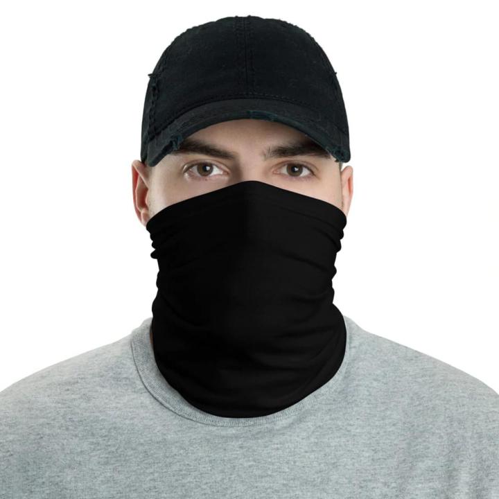 Black Neck Gaiter Mask Summer, Face Cover Mask For Bikers Breathable Face and Neck Cover Mask For Bikers
