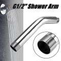 G1/2 inch 15cm Wall Mounted Stainless Steel Shower Head Extension Angled Shower Arm Extra Pipe. 