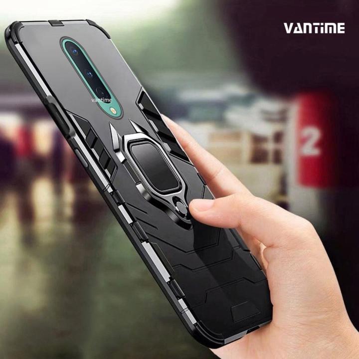 Vantime for OnePlus 8 Case Hard Shockproof Stand Holder Cover