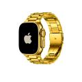 Apple Logo Smart Watch Gold Edition Dual Strap. 