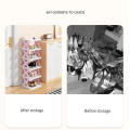 Purple/Grey Foldable shoe rack Durable Multi layer Plastic Multi layer shoe rack Space saving shoe rack for Home Daily use Space saving. 