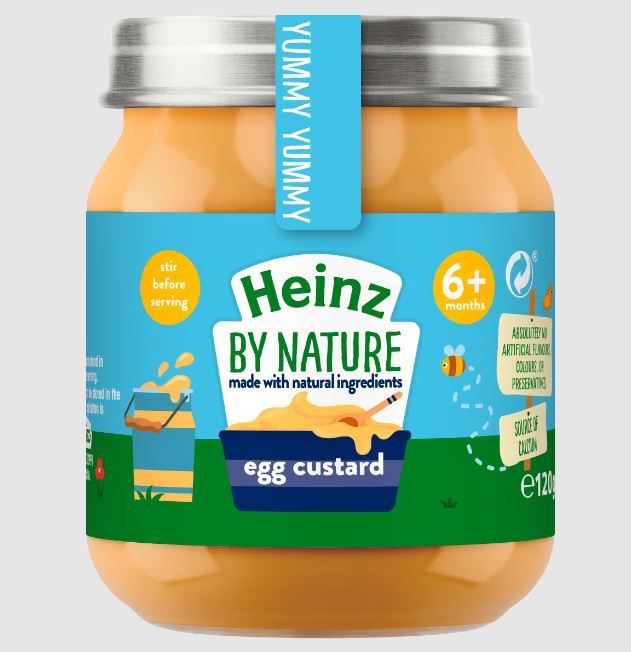 Heinz pudding By Nature Egg Custard Jars Baby Food 6+ Months 120g (𝐢𝐦𝐩𝐨𝐫𝐭𝐞𝐝 & 𝐨𝐫𝐢𝐠𝐧𝐚𝐥) UK (pack of 1)