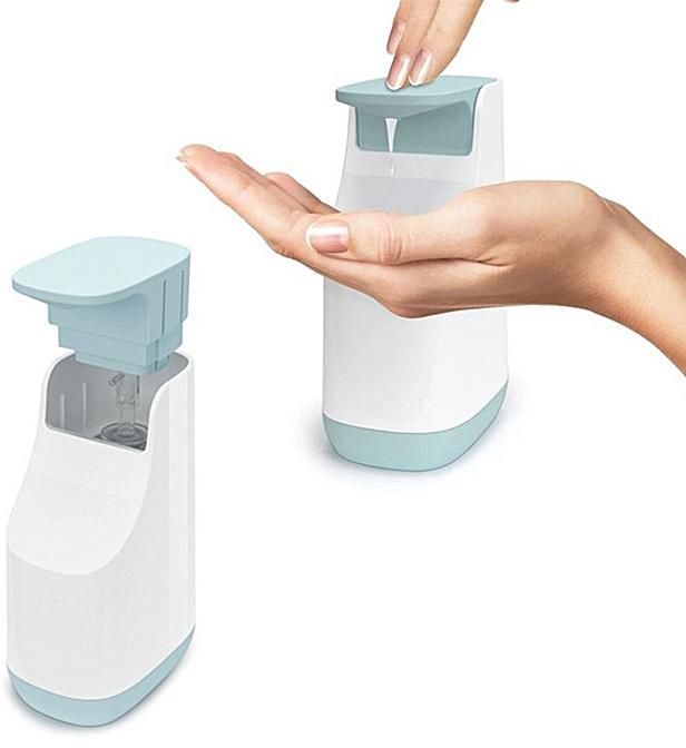 Joseph Joseph Bathroom Slim Compact Soap Dispenser White Blue Smart soap holder very stylish and high quality dispenser for bathroom and kitchen household essentials self adhesive soap dispenser bathroom accessories kitchen accessories