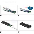 FIDECO M.2 NVME USB Type C SSD Enclosure Adapter, USB 3.1 Gen 2 10Gbps. 
