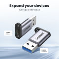 UGREEN USB C Adapter USB A 3.0 Male to USB 3.1 Type C Female Connector Type-c Adapter for Samsung S25 S24 Huawei P40 USB C Hub-Aluminium Shell. 