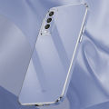 For Vivo Y20 2021 Back Cover + Wrist Strap Luxury Shiny Plating Square Shockproof Bumper Camera Lens Protection Soft TPU Silicone Phone Case. 