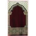 Prayer Rug | Al-Badar Plain Prayer Rug | Jaa e Namaz | Maroon | 2ft x 4ft Size. 