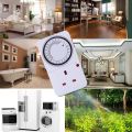 HBN 24 Hour Programmable Mechanical Timer Plug Switch, Energy Saving UK Plug-in Indoor Timer Socket for Lights, Lamp and Home Appliances (13A/3120W, 2 Pack). 