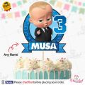Boss Baby Theme PERSONALISED Digital Cake Topper for Boy or Girl 1st Birthday Party Celebration, Cake Decoration & Perfect Birthday gift. 