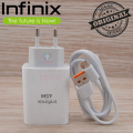 Infinix Original 45W Fast Charger | Original Infinix 45W Fast Charging Adapter with Cable | Infinix 45 Watt  Box Pulled Original Power Adaptor with 100cm Cable for Note 20, Note 30, 40, 40pro 5G, Zero 30, Zero x,Zero x Pro Zero 20, Gt 20, Gt 50pro,Hote 40. 