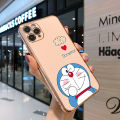 Free Lanyard for Samsung A70 70S Back Cover Cute Cartoon Doraemon Square Edge Pattern Cover Luxury Plating Soft Phone Case. 