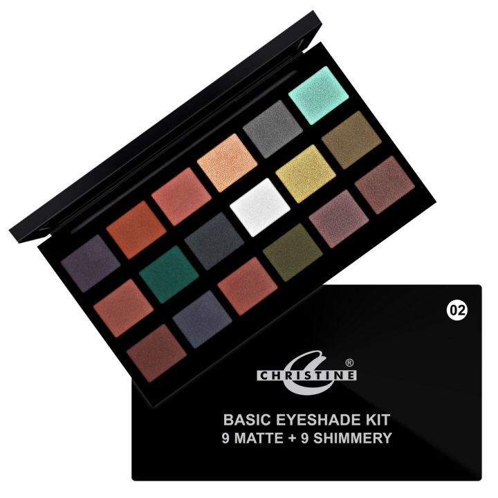 Christine Basic EyeShade Kit 9 Matte + 9 Shimmery - 02