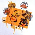 Happy Halloween Acrylic Cake Topper Cake Golden Silvery Letters Resuable Topper Cupcake Dessert Decor Supplies. 