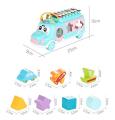 Music Bus Toys Instrument Knocking Piano Xylophone Lovely Beads Blocks Sorting Shape Sorter Learning Educational Baby Toys for Kids. 